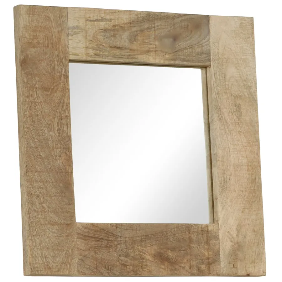 Miroir Bois de manguier massif 50 x 50 cm - 8