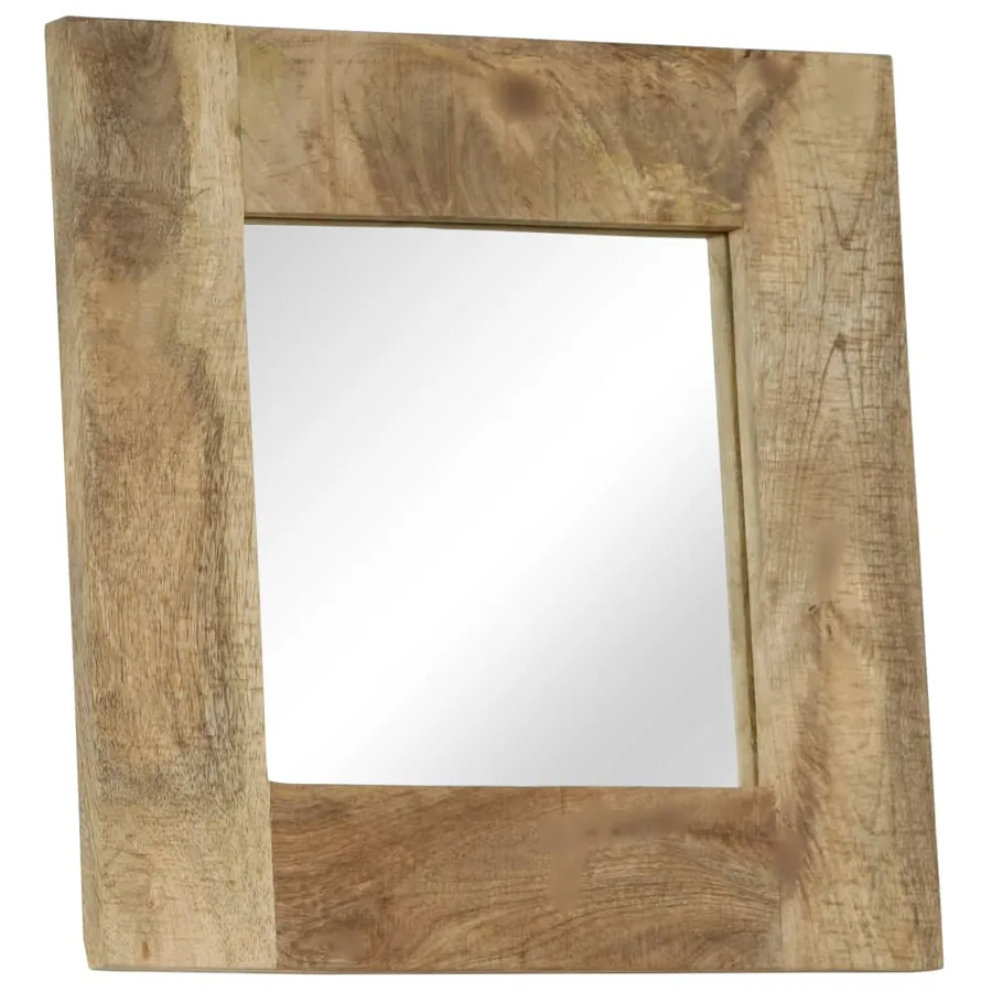 Miroir Bois de manguier massif 50 x 50 cm - 9