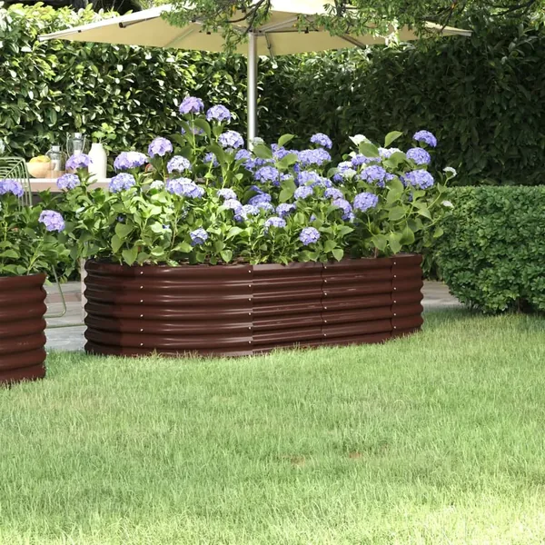 Lit surélevé de jardin Acier galvanisé marron
