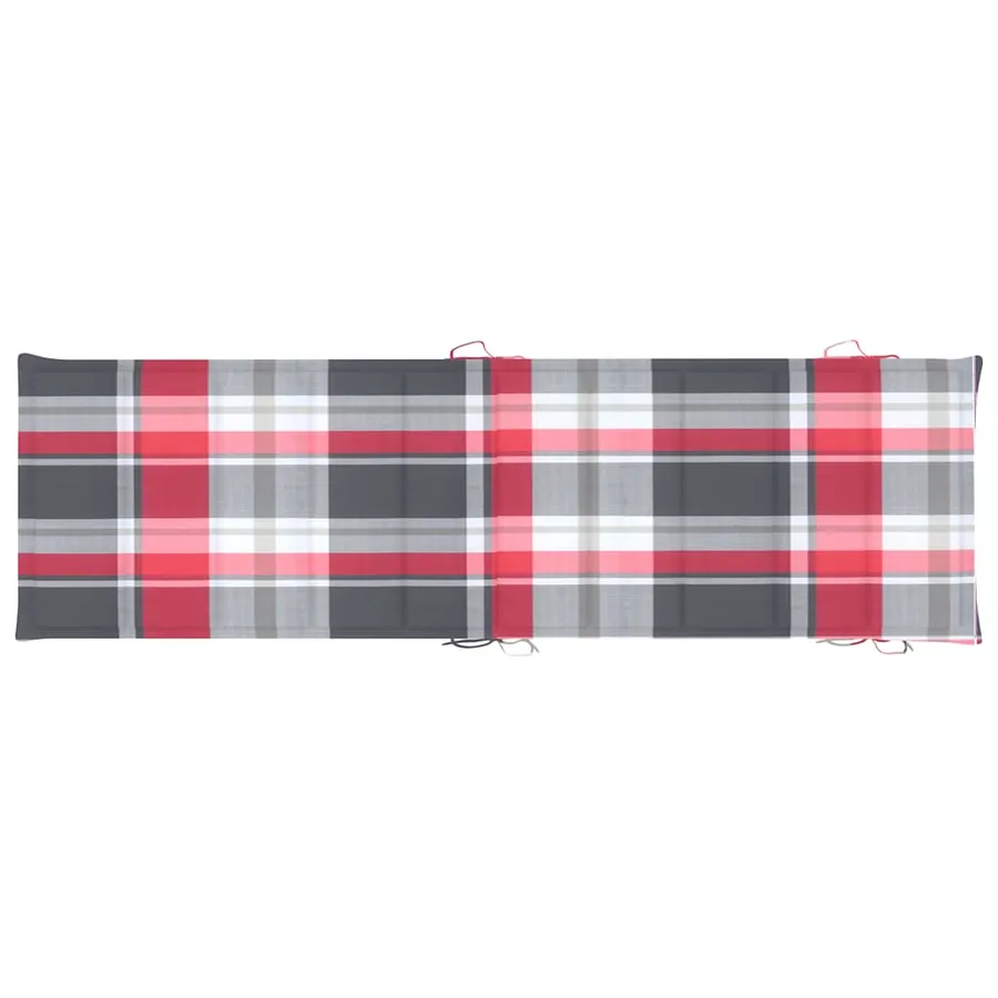Chaise longue à bascule avec coussin Bois de teck solide - 12