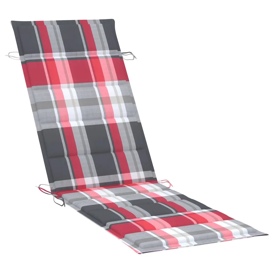 Chaise longue à bascule avec coussin Bois de teck solide - 9