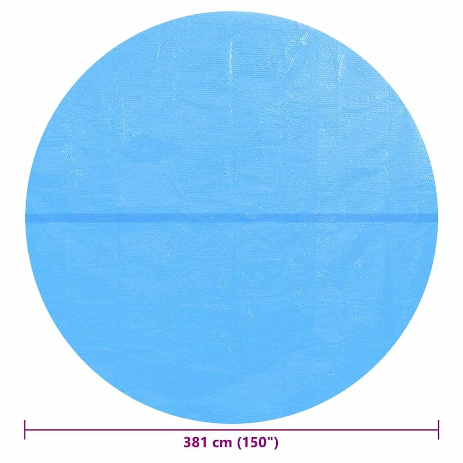 Film solaire de piscine ronde PE 381 cm Bleu - 6