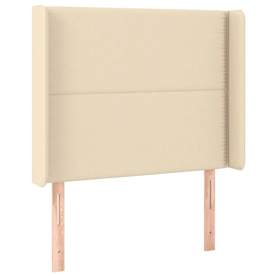 Tête de lit à LED Crème 103x16x118/128 cm Tissu - 3