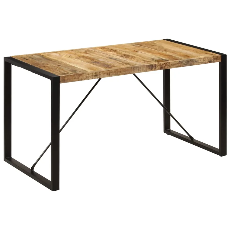 Table à manger 140x70x75 cm Bois de manguier massif - 10