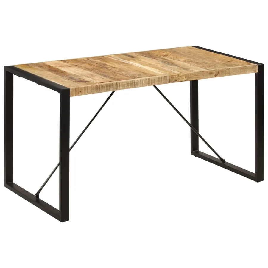 Table à manger 140x70x75 cm Bois de manguier massif - 11