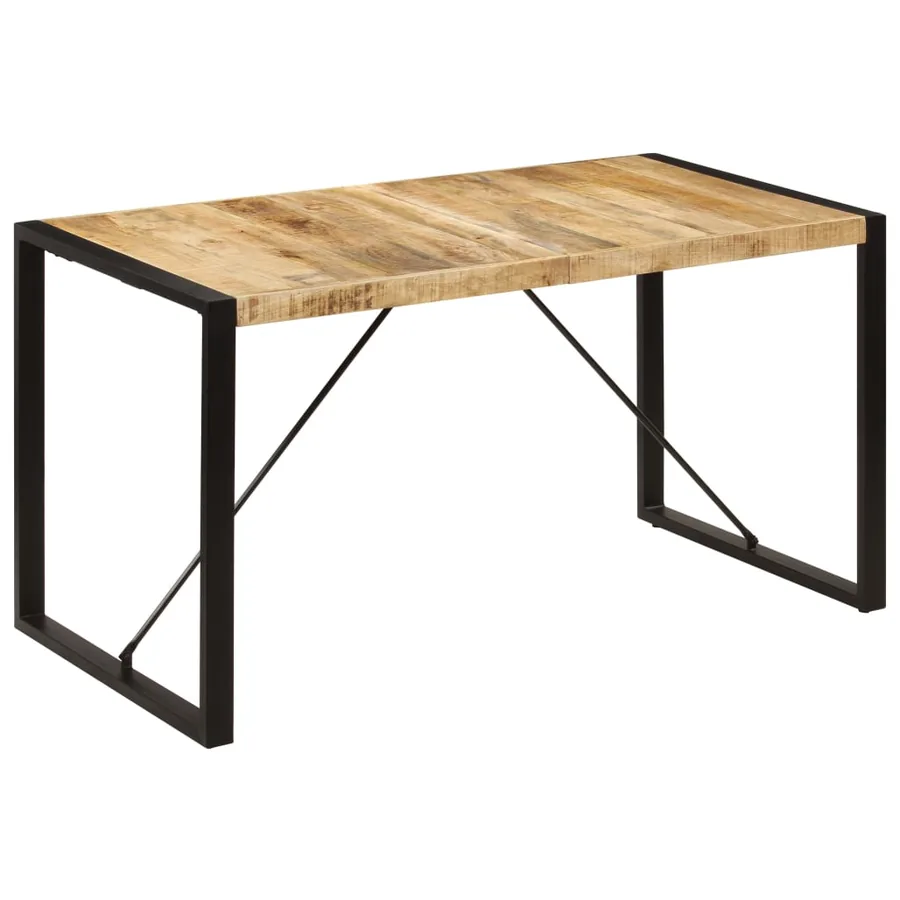 Table à manger 140x70x75 cm Bois de manguier massif - 12