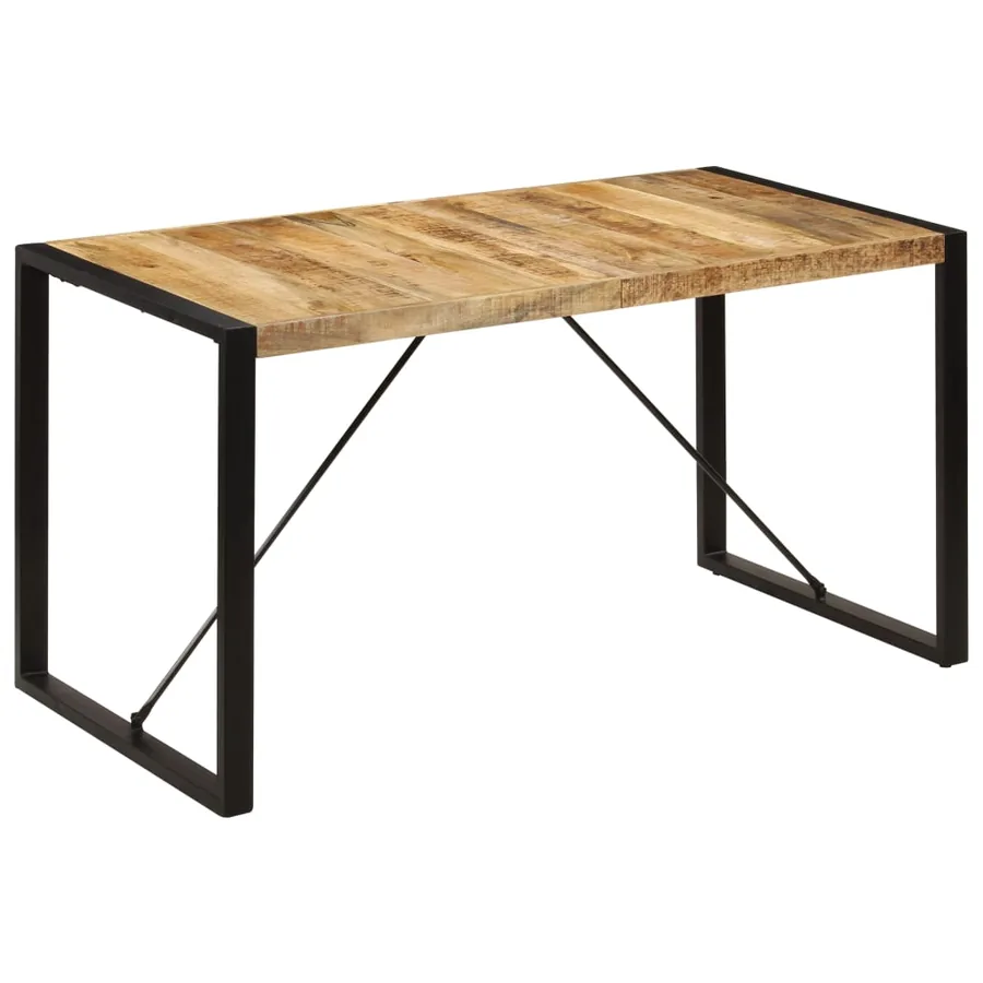 Table à manger 140x70x75 cm Bois de manguier massif - 9