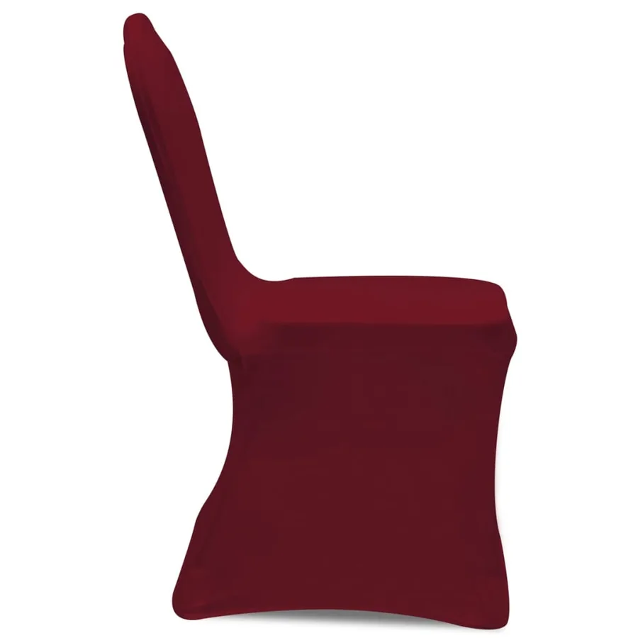 Housses élastiques de chaise Bordeaux 18 pcs - 4