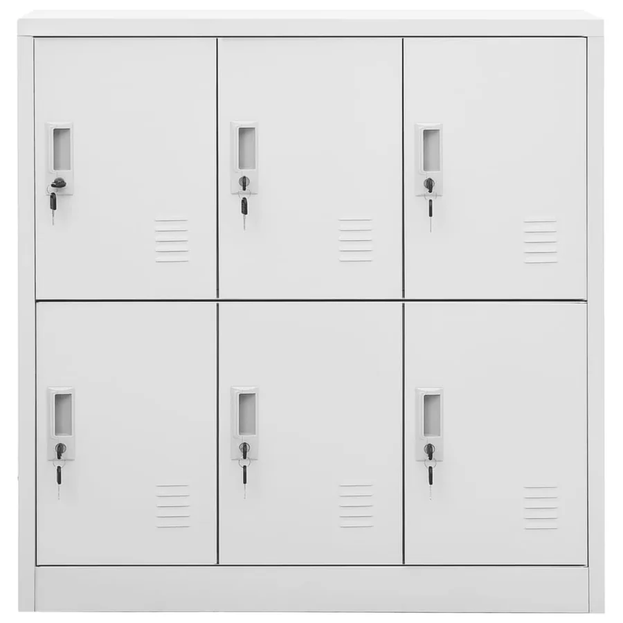 Armoire à casiers Gris clair 90x45x92,5 cm Acier - 2