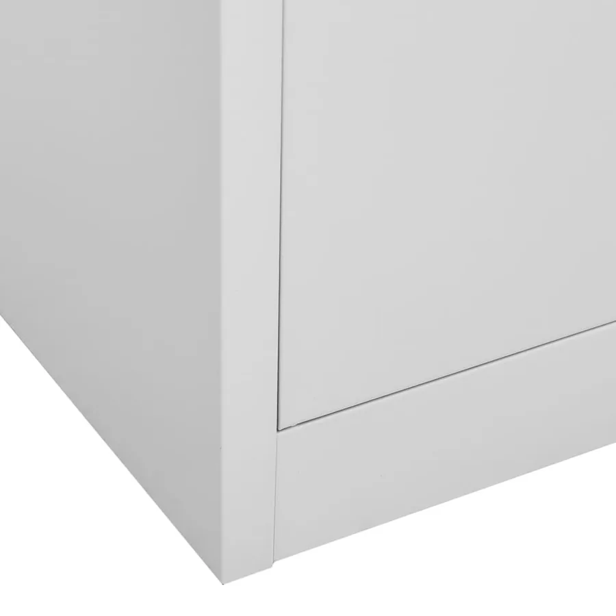 Armoire à casiers Gris clair 90x45x92,5 cm Acier - 7