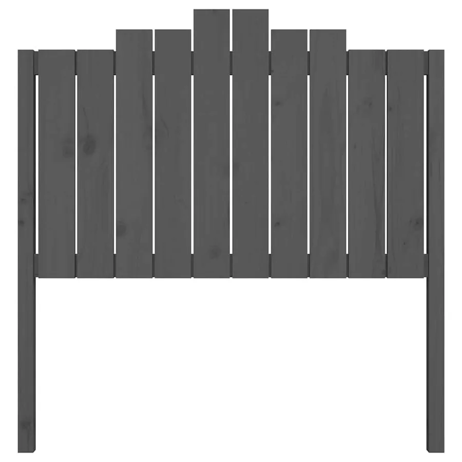Tête de lit Gris 106x4x110 cm Bois massif de pin - 4