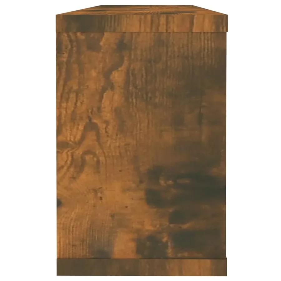 Étagères murales cube 2 pcs Chêne fumé 60x15x23 cm Bois - 5