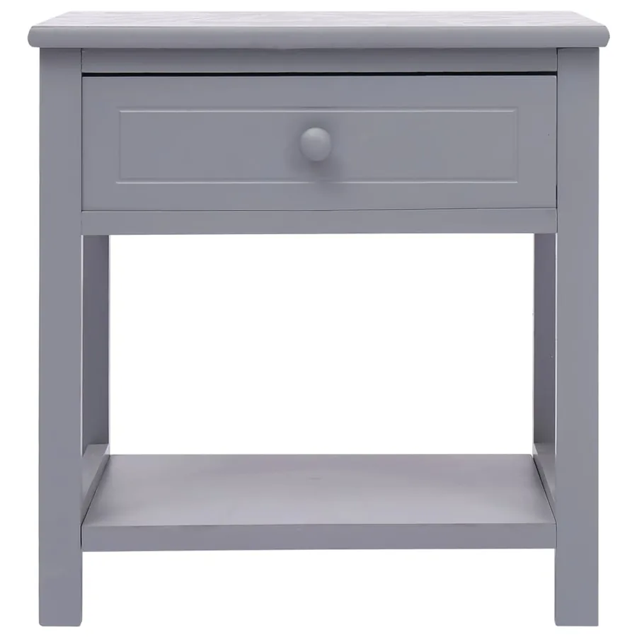 Table de chevet Gris 40x29x42 cm Bois de Paulownia - 3