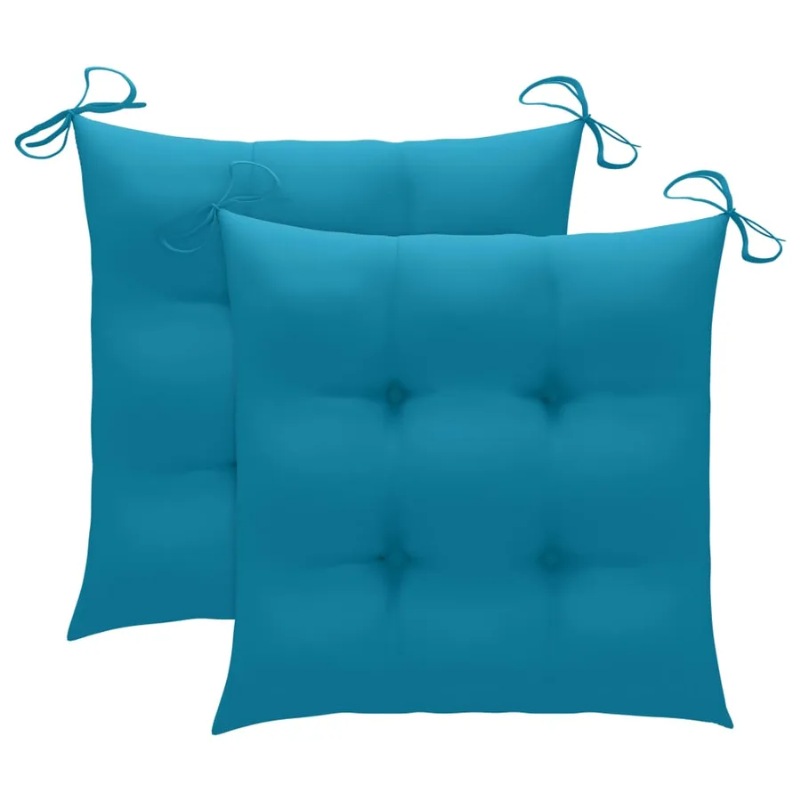 Chaises de jardin avec coussins lot de 2 Acacia solide et acier - 10