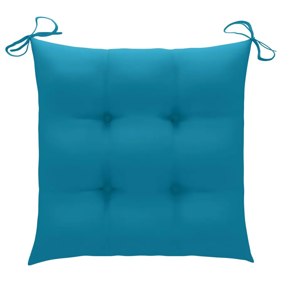 Chaises de jardin avec coussins lot de 2 Acacia solide et acier - 13