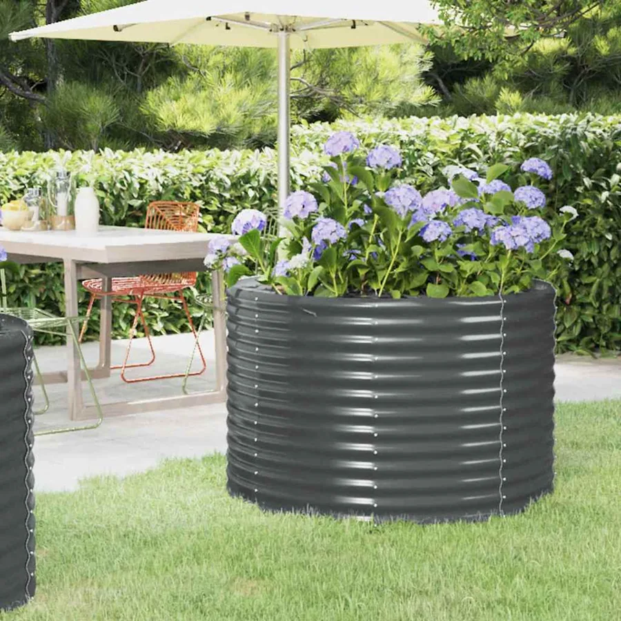 Lit surélevé de jardin Acier galvanisé Anthracite