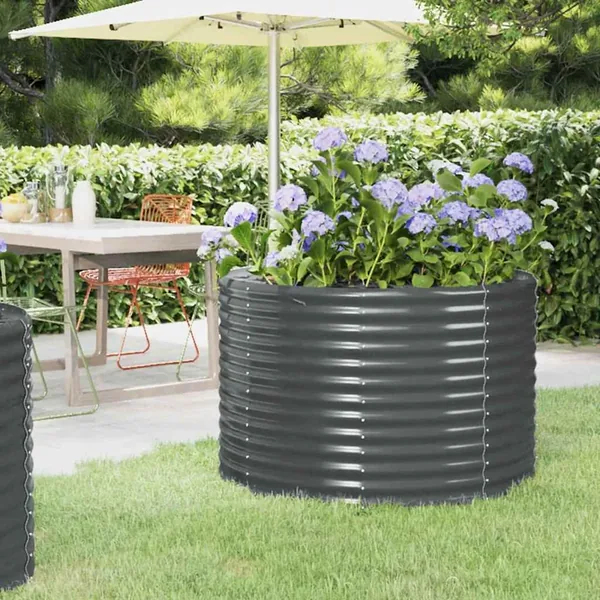 Lit surélevé de jardin Acier galvanisé Anthracite