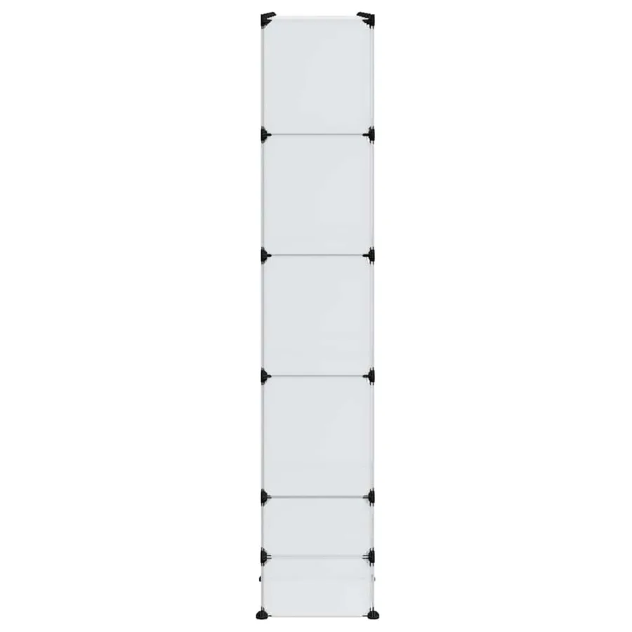 Cabinet modulable avec 18 compartiments blanc 37x146x180,5 cm - 5