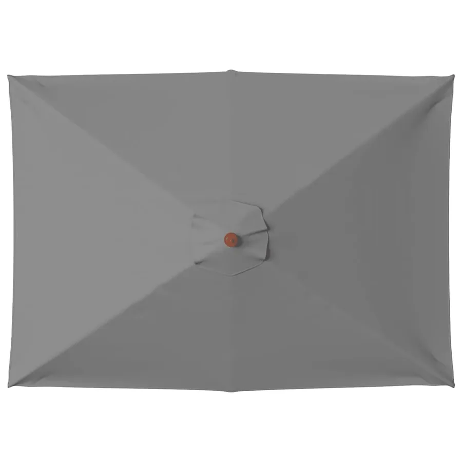 Parasol d'extérieur avec mât en bois 150x200 cm anthracite - 4