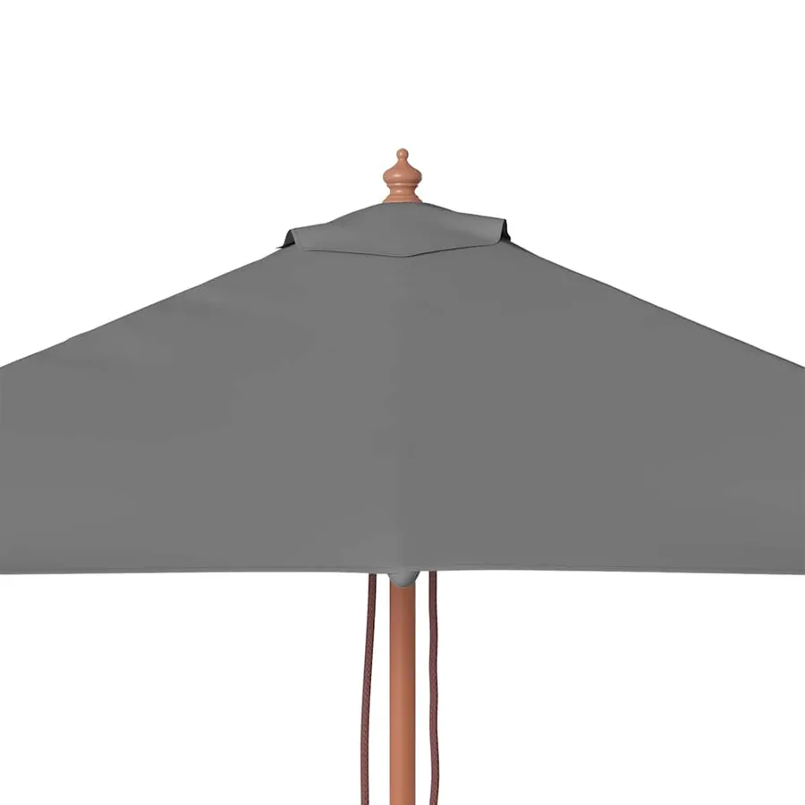 Parasol d'extérieur avec mât en bois 150x200 cm anthracite - 7