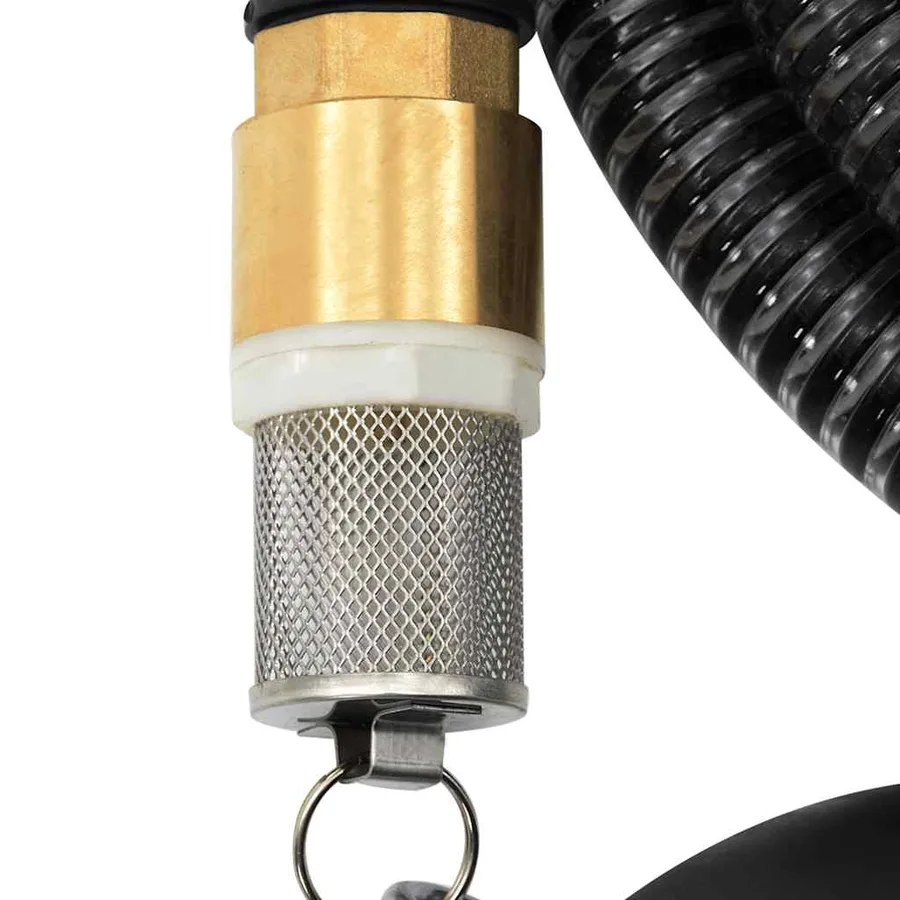 Tuyau d'aspiration avec raccords en laiton noir 1,1" 7 m PVC - 6