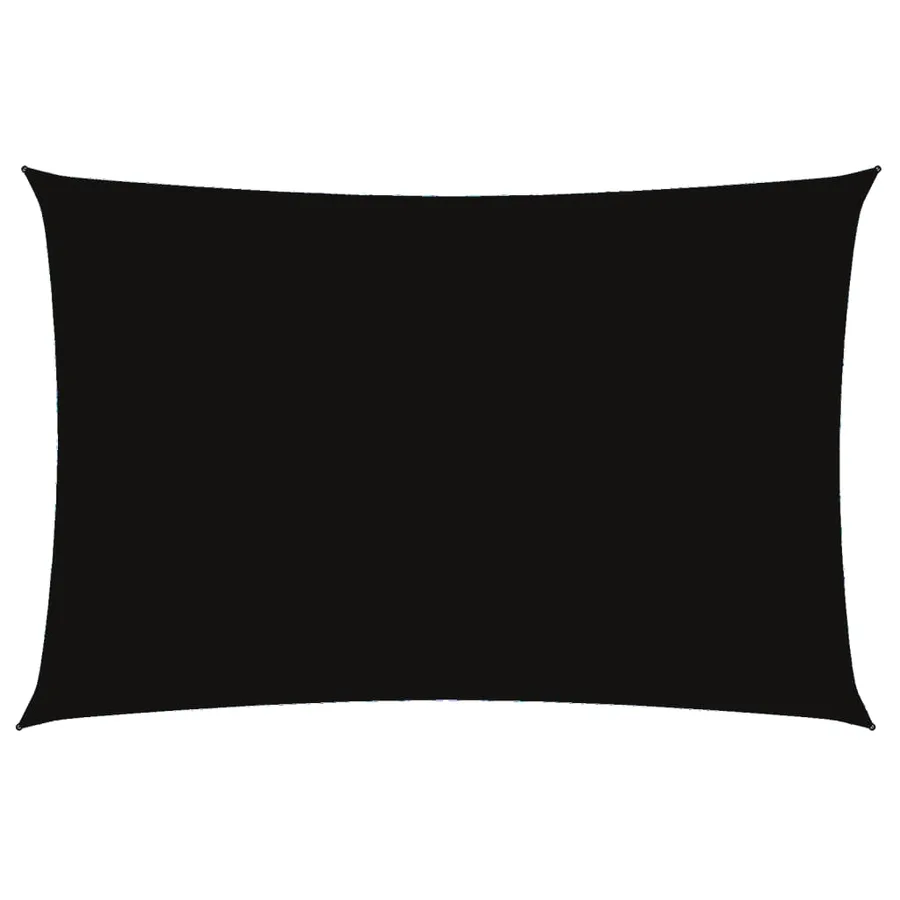 Voile de parasol tissu oxford rectangulaire 2x4 m noir - 2
