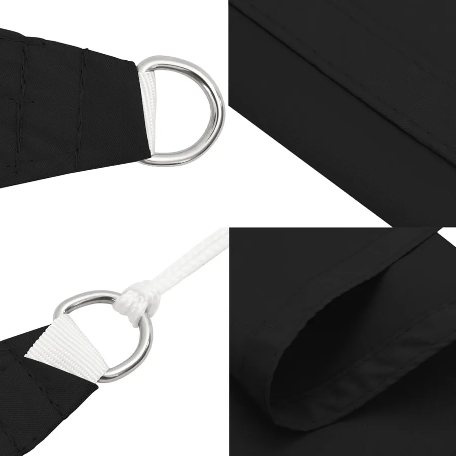Voile de parasol tissu oxford rectangulaire 2x4 m noir - 7