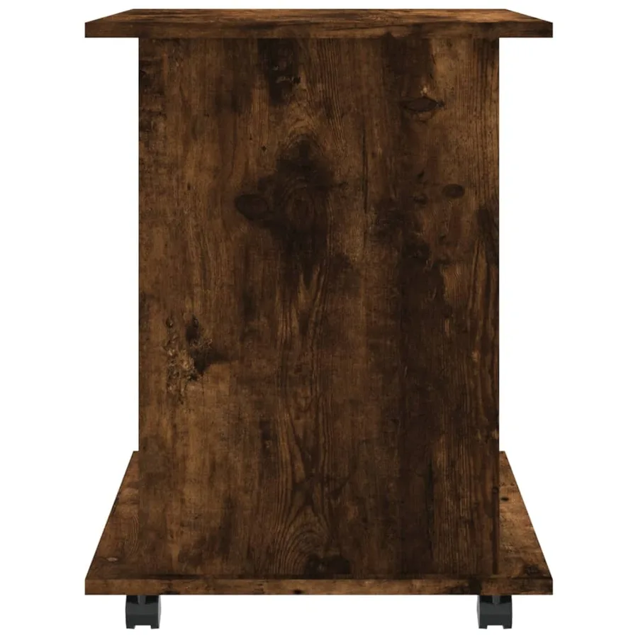 Armoire roulante Chêne fumé 60x45x60 cm Bois d'ingénierie - 6