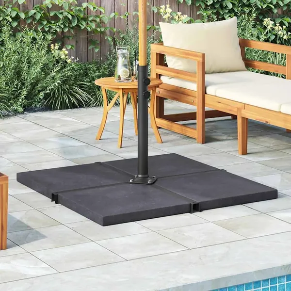 Plaque de poids de parasol Noir Granite Carré 25 kg