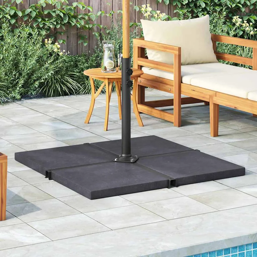 Plaque de poids de parasol Noir Granite Carré 25 kg