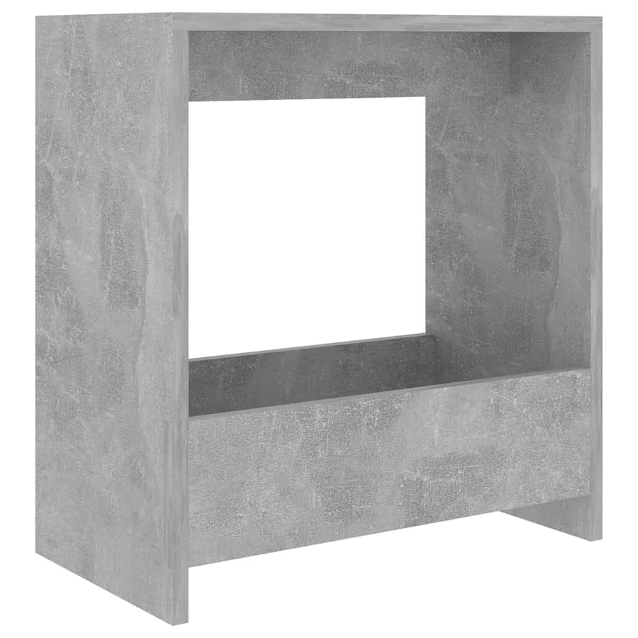 Table d'appoint gris béton 50x26x50 cm bois d'ingénierie - 2