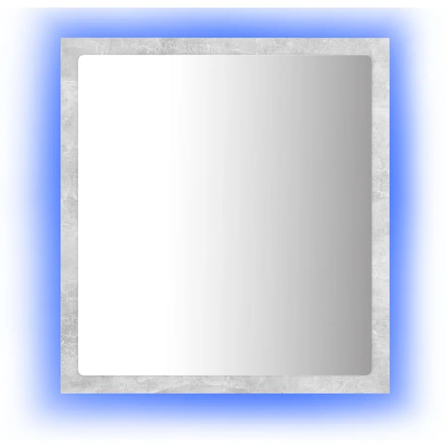 Miroir à LED de salle de bain Gris béton 40x8,5x37 cm Acrylique - 3