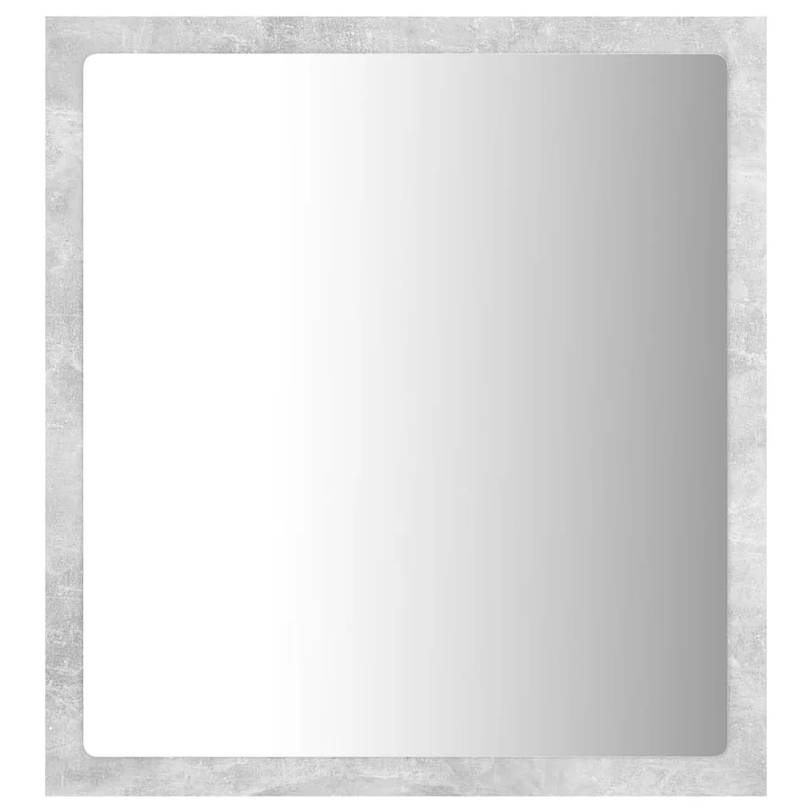 Miroir à LED de salle de bain Gris béton 40x8,5x37 cm Acrylique - 4