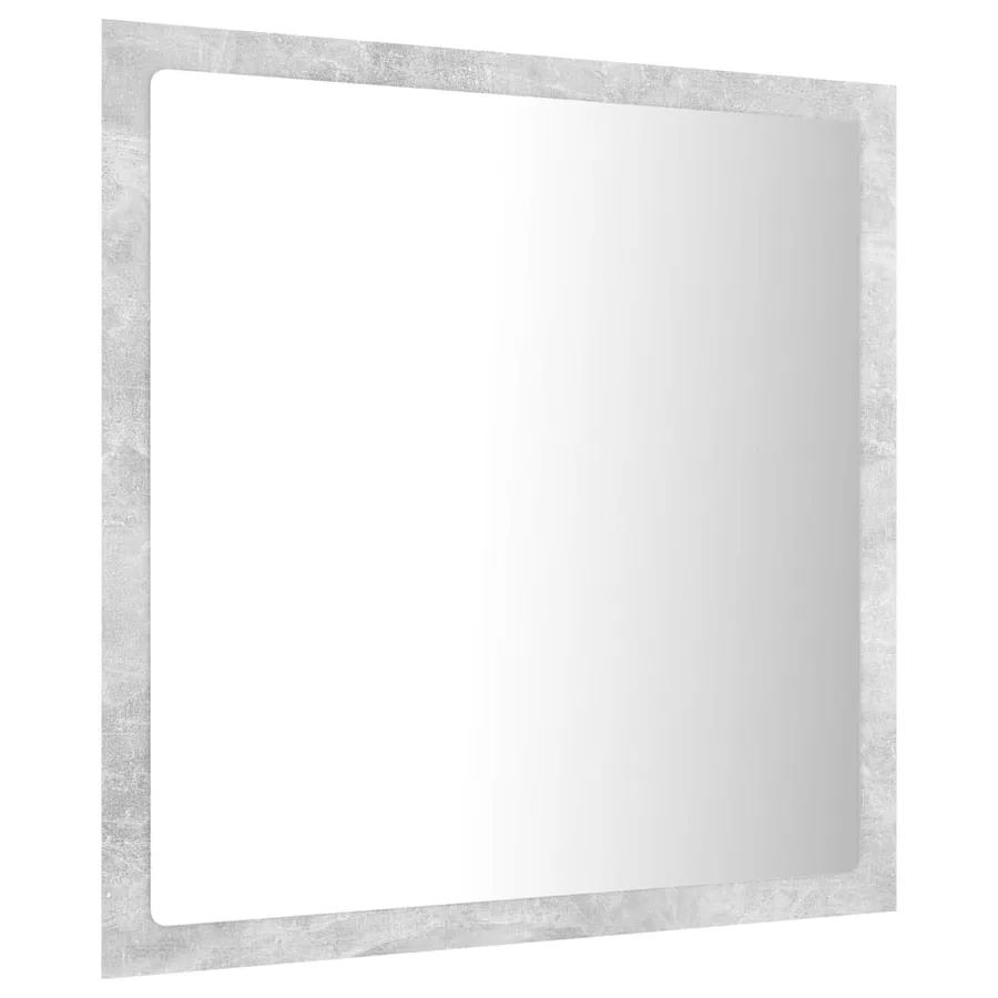 Miroir à LED de salle de bain Gris béton 40x8,5x37 cm Acrylique - 8