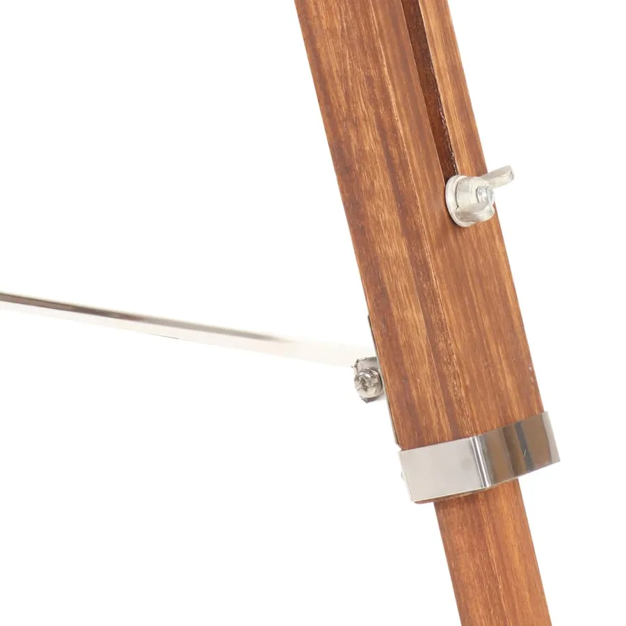 Lampadaire à trépied Marron miel et gris Bois de teck 141 cm - 6