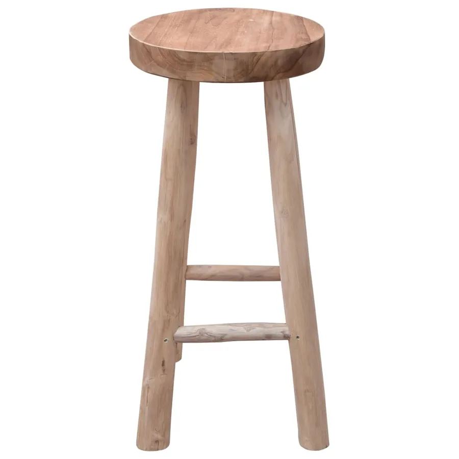 Chaise de bar Bois de teck solide - 2