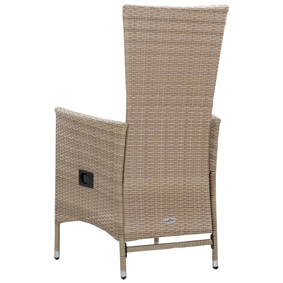 Ensemble à manger de jardin 7 pcs Résine tressée Beige - 7
