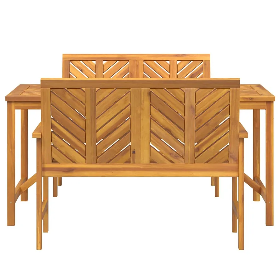 Ensemble de salle à manger pour jardin 3 pc Marron - 7