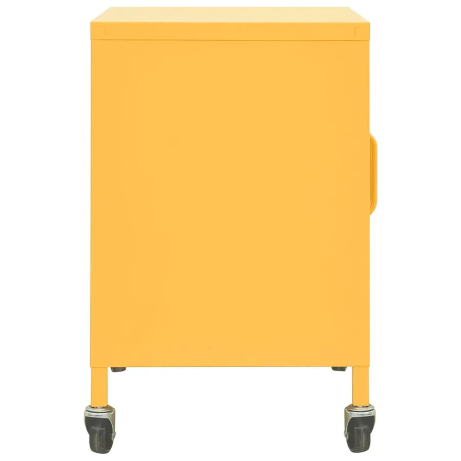 Armoire de rangement Jaune moutarde 60x35x56 cm Acier - 4