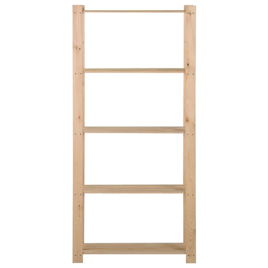Étagère de stockage 5 niveaux 80x28,5x170 cm Bois de pin massif - 2