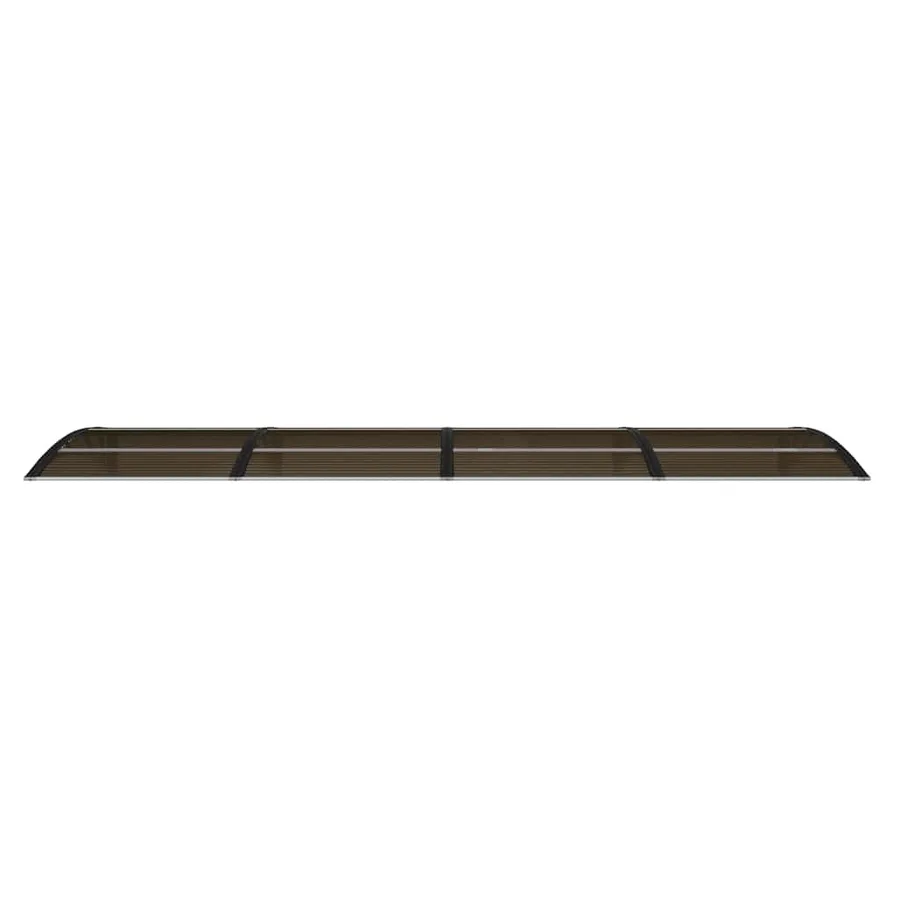 Auvent de porte noir 350 x 100 cm en polycarbonate - 4