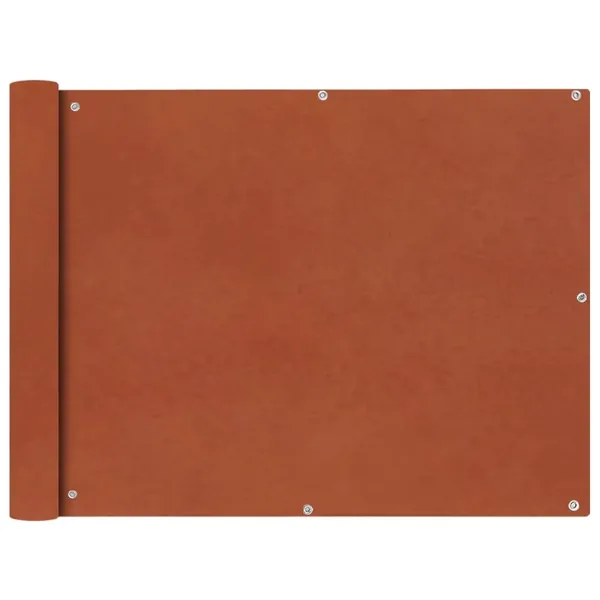 Écran de balcon en tissu Oxford 90x600 cm Ocre marron