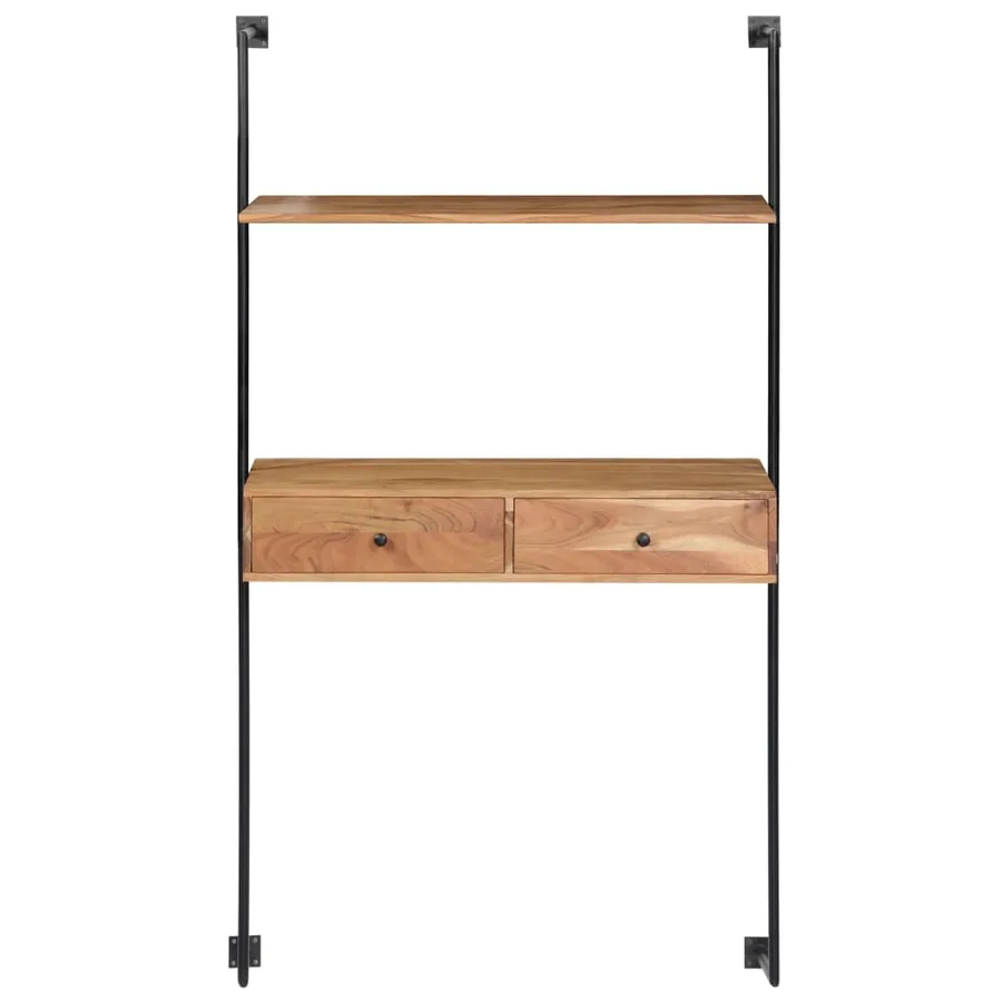 Bureau mural 90x40x170 cm Bois d'acacia solide - 2
