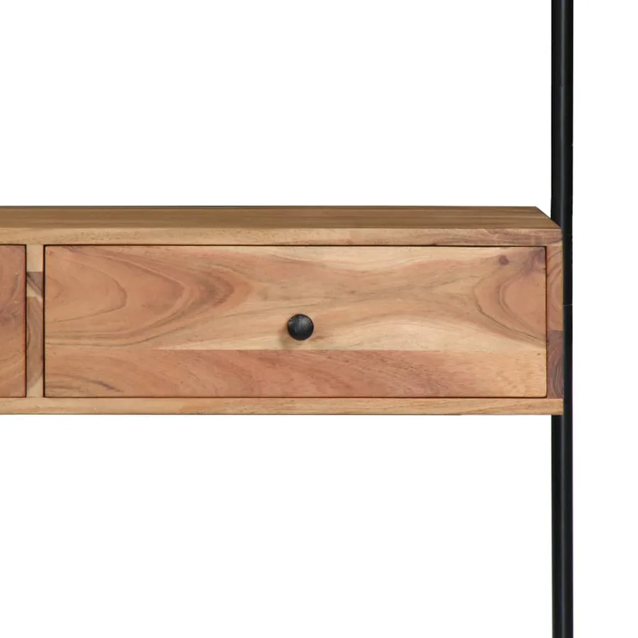 Bureau mural 90x40x170 cm Bois d'acacia solide - 3