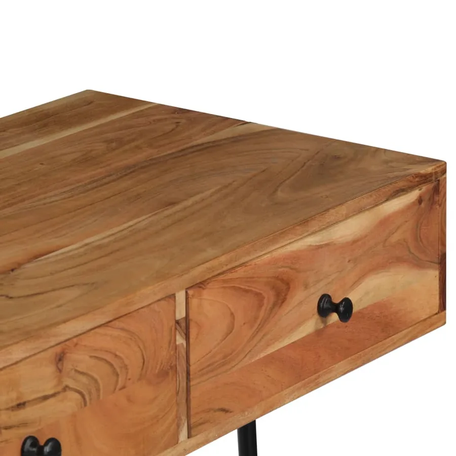 Bureau mural 90x40x170 cm Bois d'acacia solide - 4