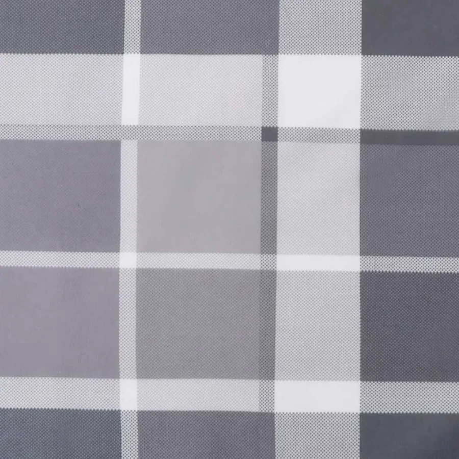 Coussin de banc de jardin motif à carreaux gris 200x50x3 cm - 6
