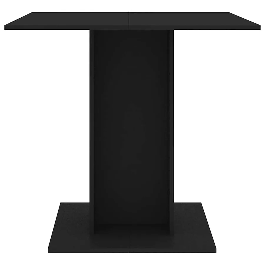 Table à manger Noir 80x80x75 cm bois d'ingénierie - 3