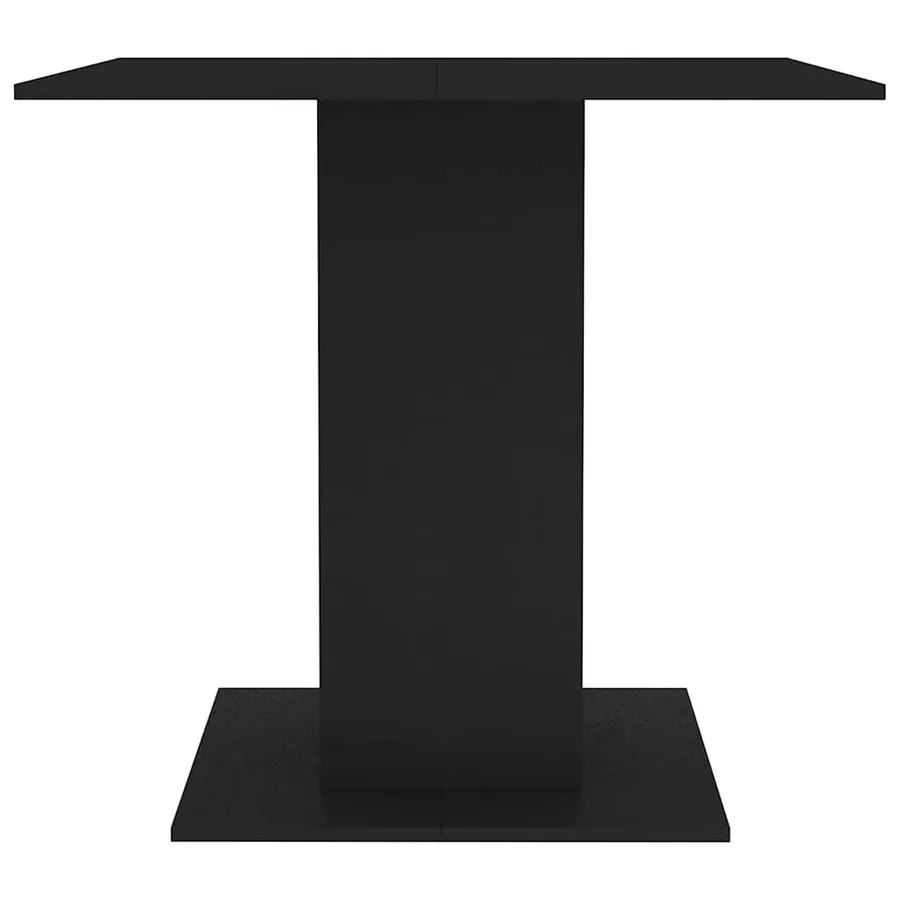 Table à manger Noir 80x80x75 cm bois d'ingénierie - 4