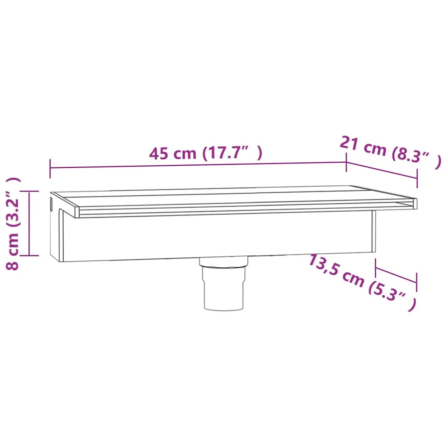 Déversoir pour cascade avec LED RVB Acrylique 45 cm - 12