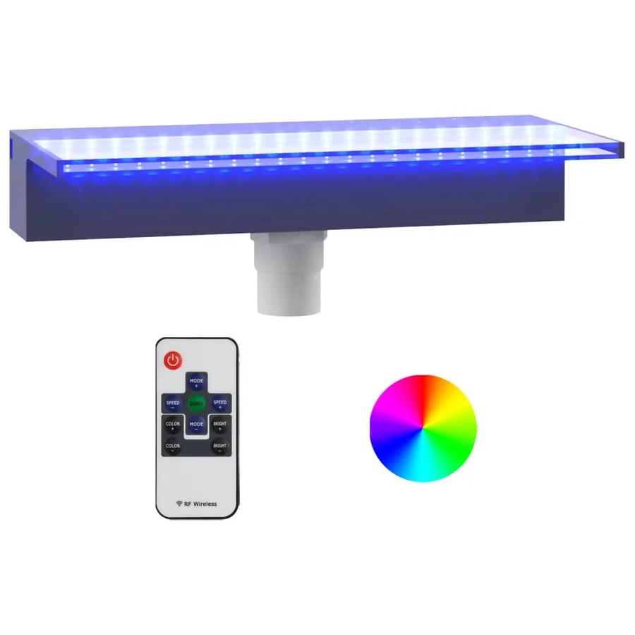 Déversoir pour cascade avec LED RVB Acrylique 45 cm - 2